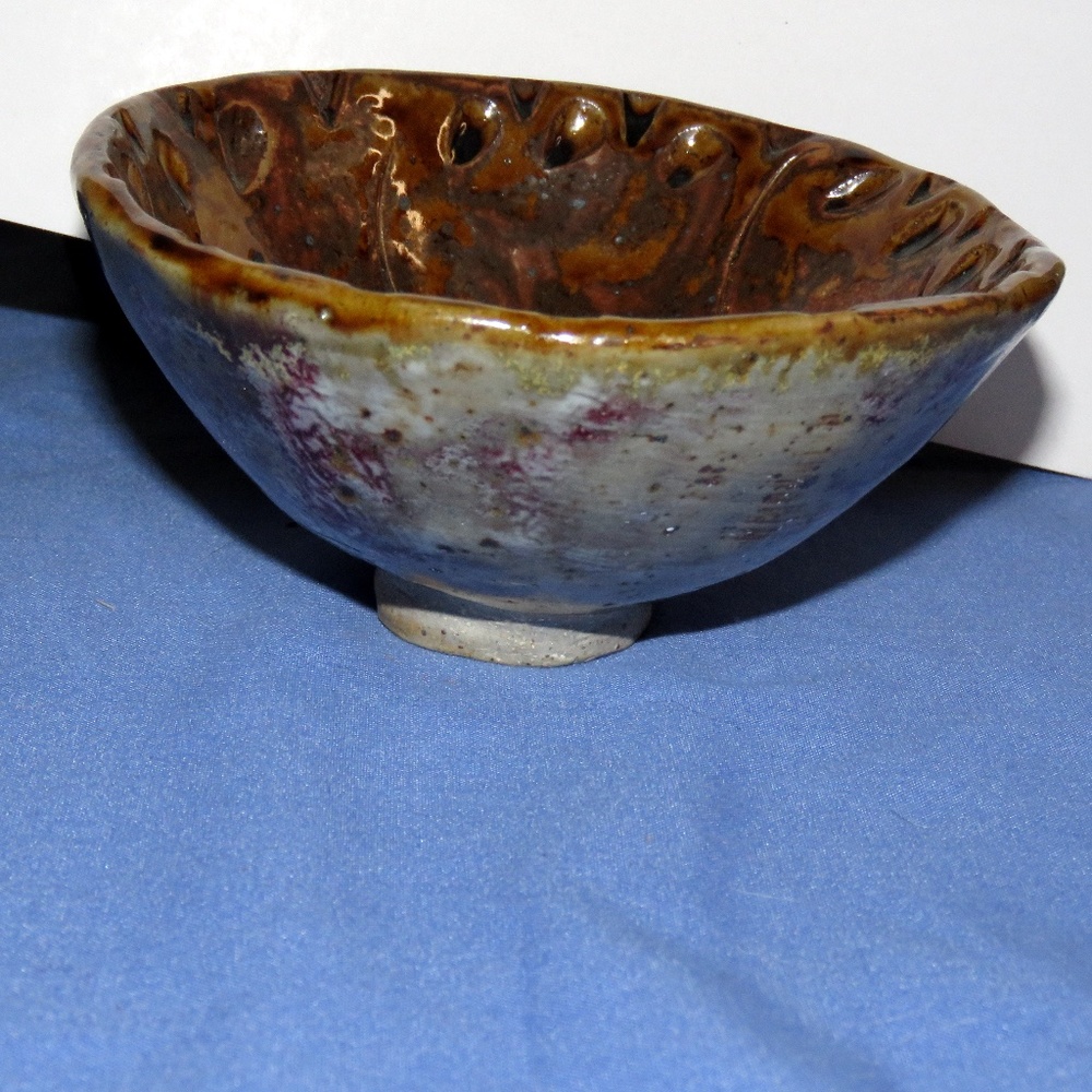 Handmade Brown Pottery Trinket Bowl